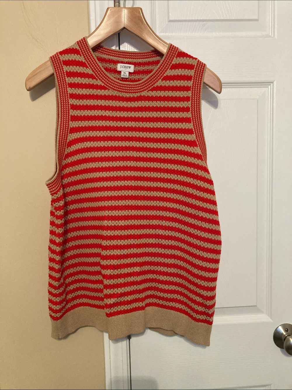 JCrew Factory striped textured sweater tank